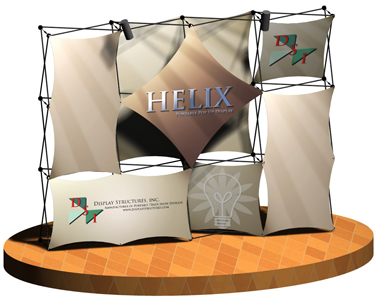4x3 Helix EZ-UP Portable Trade Show Display