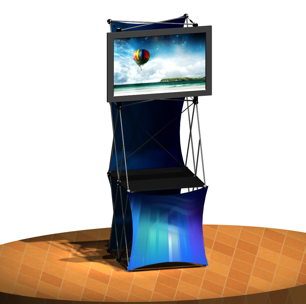 The Helix Monitor Tower Trade Show Display