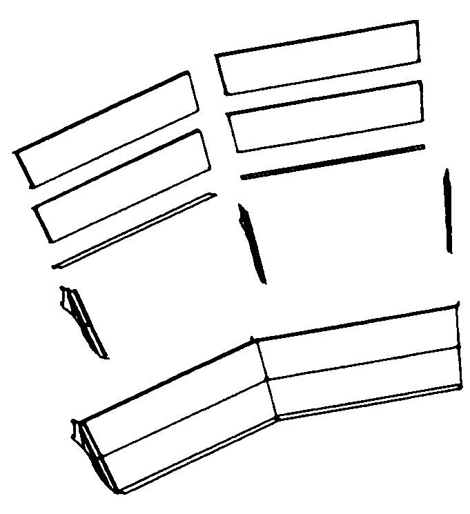 10' Arc Frame Double Continuous Literature Shelf Kit 1/2 Kit