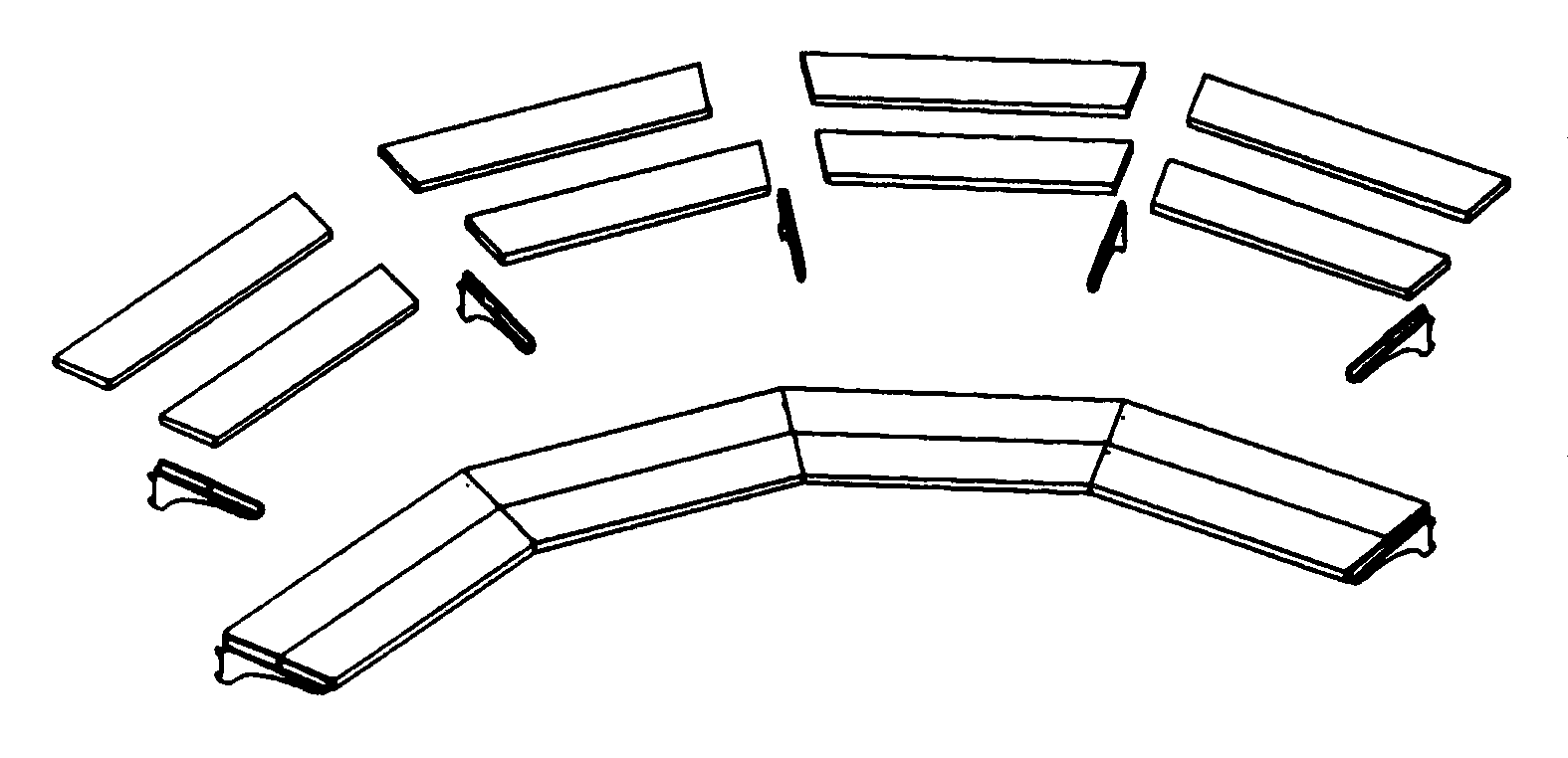 10' Arc Frame Double Continuous Shelf Kit