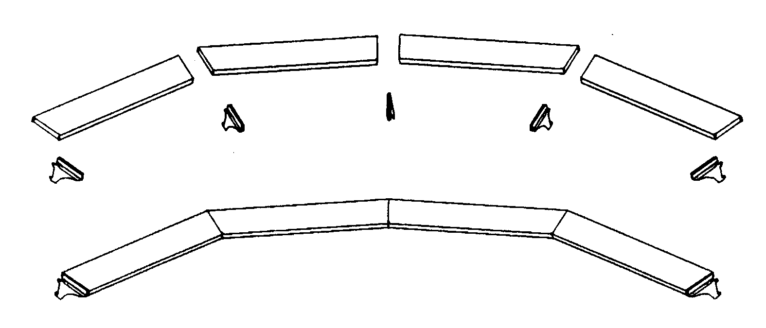 10' Arc Frame Single Continuous Shelf Kit